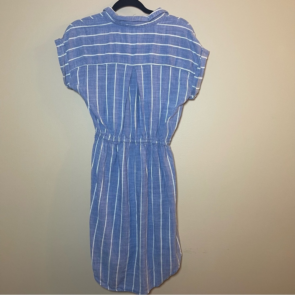 Japna Striped High Low Dress in Blue and White - Picture 6 of 6
